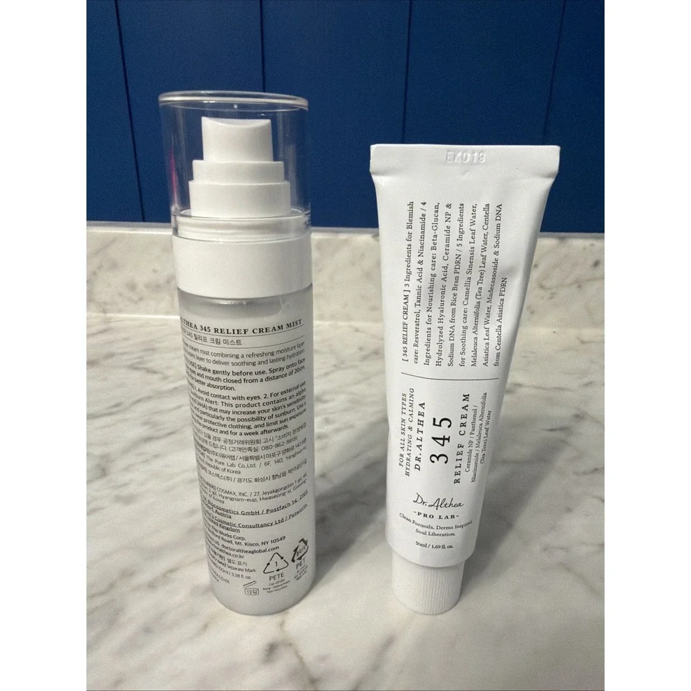 Dr.Althea 345 Relief Cream  Mist Duo | Soothing Recovery  Moisture for Sensit...